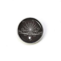 Druckknopf Ohrstecker Ohrhänger Halloween großes Spinnennetz mit Spinne Druckknopf Ohrstecker Ohrhänger Halloween großes Spinnennetz mit Spinne