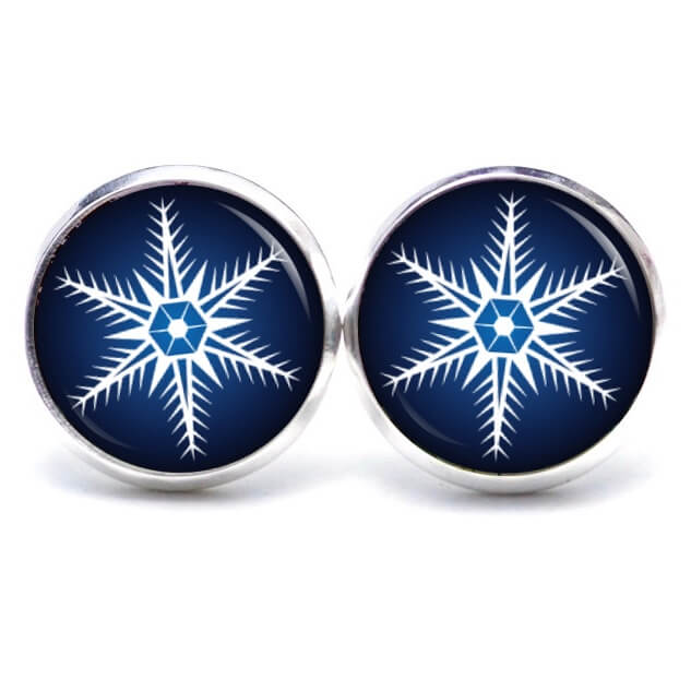 Weihnchtliche Ohrstecker Ohrhänger Clipse Druckknopf Weihnachtsstern dunkelblau Weihnchtliche Ohrstecker Ohrhänger Clipse Druckknopf Weihnachtsstern dunkelblau