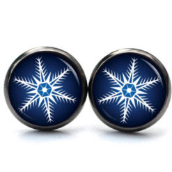 Weihnchtliche Ohrstecker Ohrhänger Clipse Druckknopf Weihnachtsstern dunkelblau Weihnchtliche Ohrstecker Ohrhänger Clipse Druckknopf Weihnachtsstern dunkelblau