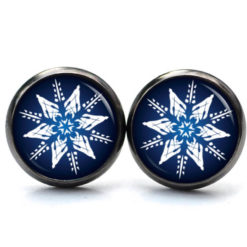 Weihnchtliche Ohrstecker Ohrhänger Clipse Druckknopf Weihnachtsstern dunkelblau Weihnchtliche Ohrstecker Ohrhänger Clipse Druckknopf Weihnachtsstern dunkelblau