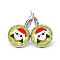Weihnchtliche Ohrstecker Ohrhänger Clipse Druckknopf kleine Weihnachtsmann Eule Weihnchtliche Ohrstecker Ohrhänger Clipse Druckknopf kleine Weihnachtsmann Eule