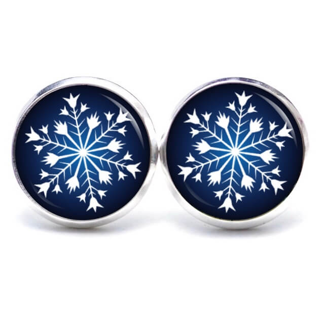 Weihnchtliche Ohrringe Ohrstecker Ohrhänger Clipse Druckknopf Schneeflocke Weihnachtsstern dunkelblau Weihnchtliche Ohrringe Ohrstecker Ohrhänger Clipse Druckknopf Schneeflocke Weihnachtsstern dunkelblau