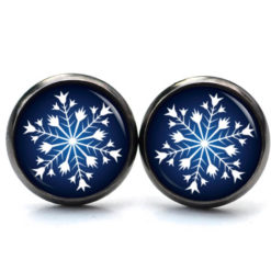 Weihnchtliche Ohrringe Ohrstecker Ohrhänger Clipse Druckknopf Schneeflocke Weihnachtsstern dunkelblau Weihnchtliche Ohrringe Ohrstecker Ohrhänger Clipse Druckknopf Schneeflocke Weihnachtsstern dunkelblau