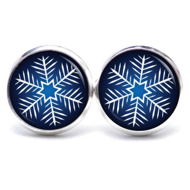 Weihnchtliche Ohrstecker Ohrhänger Clipse Druckknopf Weihnachtsstern dunkelblau Weihnchtliche Ohrstecker Ohrhänger Clipse Druckknopf Weihnachtsstern dunkelblau