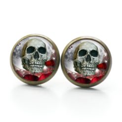 Ohrstecker, Ohrhänger, Clipse & Druckknopf – Motiv Gothic Totenkopf – Schmuck aus Edelstahl Ohrstecker, Ohrhänger, Clipse & Druckknopf - Motiv Gothic Totenkopf - Schmuck aus Edelstahl