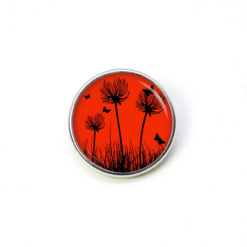 Ohrstecker, Ohrhänger, Clipse & Druckknopf – Motiv zarte Pusteblume in Rot – Schmuck aus Edelstahl Ohrstecker, Ohrhänger, Clipse & Druckknopf – Motiv zarte Pusteblume in Rot – Schmuck aus Edelstahl