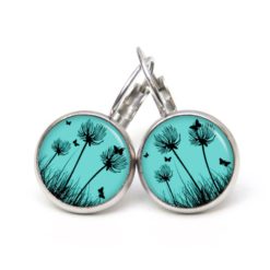 Ohrstecker, Ohrhänger, Clipse & Druckknopf – Motiv zarte Pusteblume in Türkis – Schmuck aus Edelstahl Ohrstecker, Ohrhänger, Clipse & Druckknopf – Motiv zarte Pusteblume in Türkis – Schmuck aus Edelstahl