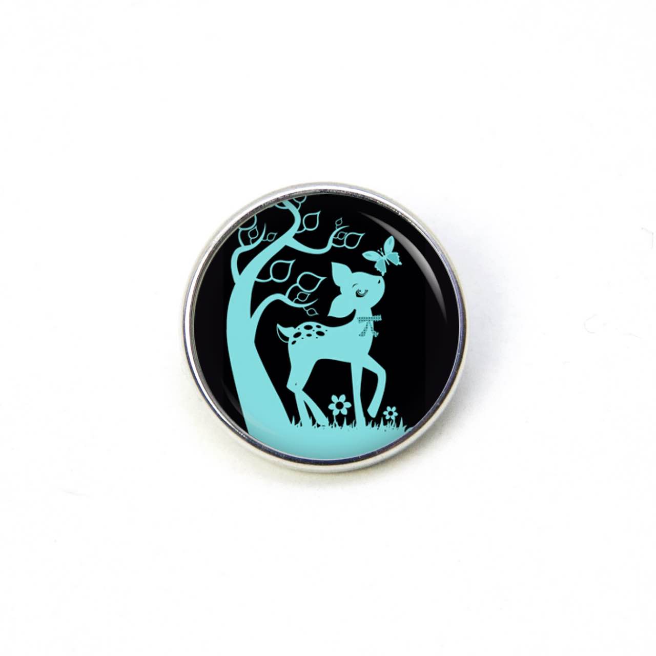 Druckknopf Ohrstecker Ohrhänger Clipse Rehkitz Reh Bambi Schwarz Türkis Druckknopf Ohrstecker Ohrhänger Clipse Rehkitz Reh Bambi Schwarz Türkis