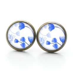 Ohrstecker, Ohrhänger, Clipse & Druckknopf – Motiv Wunderschöne blauen Tulpen – Schmuck aus Edelstahl Ohrstecker, Ohrhänger, Clipse & Druckknopf – Motiv Wunderschöne blauen Tulpen – Schmuck aus Edelstahl