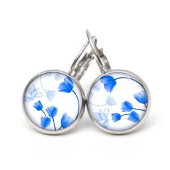 Ohrstecker, Ohrhänger, Clipse & Druckknopf – Motiv Wunderschöne blauen Tulpen – Schmuck aus Edelstahl Ohrstecker, Ohrhänger, Clipse & Druckknopf – Motiv Wunderschöne blauen Tulpen – Schmuck aus Edelstahl