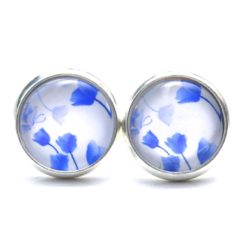 Ohrstecker, Ohrhänger, Clipse & Druckknopf – Motiv Wunderschöne blauen Tulpen – Schmuck aus Edelstahl Ohrstecker, Ohrhänger, Clipse & Druckknopf – Motiv Wunderschöne blauen Tulpen – Schmuck aus Edelstahl