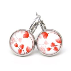 Druckknopf Ohrstecker Ohrhänger Clipse wunderschöne orangenen Tulpen Druckknopf Ohrstecker Ohrhänger Clipse wunderschöne orangenen Tulpen