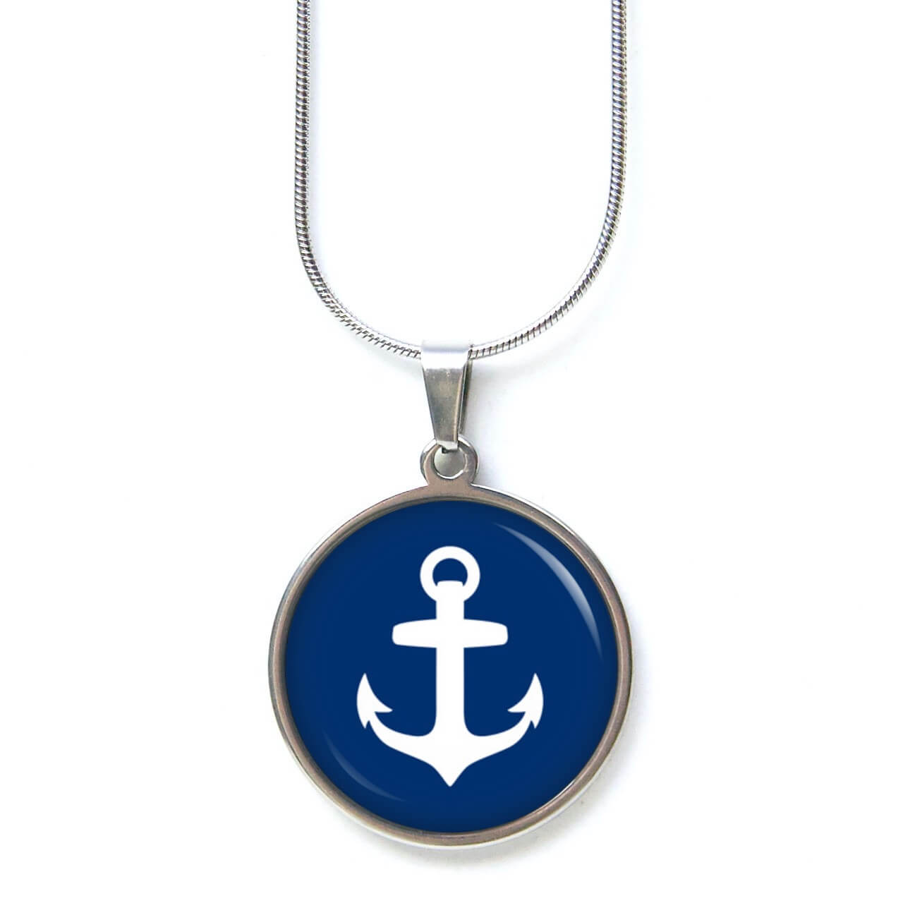 Edelstahl Kette Anker in Blau maritim Edelstahl Kette Anker in Blau maritim