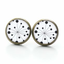 Ohrstecker, Ohrhänger, Clipse & Druckknopf – Motiv Retro Pusteblume Schwarz Weiß – Schmuck aus Edelstahl Ohrstecker, Ohrhänger, Clipse & Druckknopf - Motiv Retro Pusteblume Schwarz Weiß - Schmuck aus Edelstahl