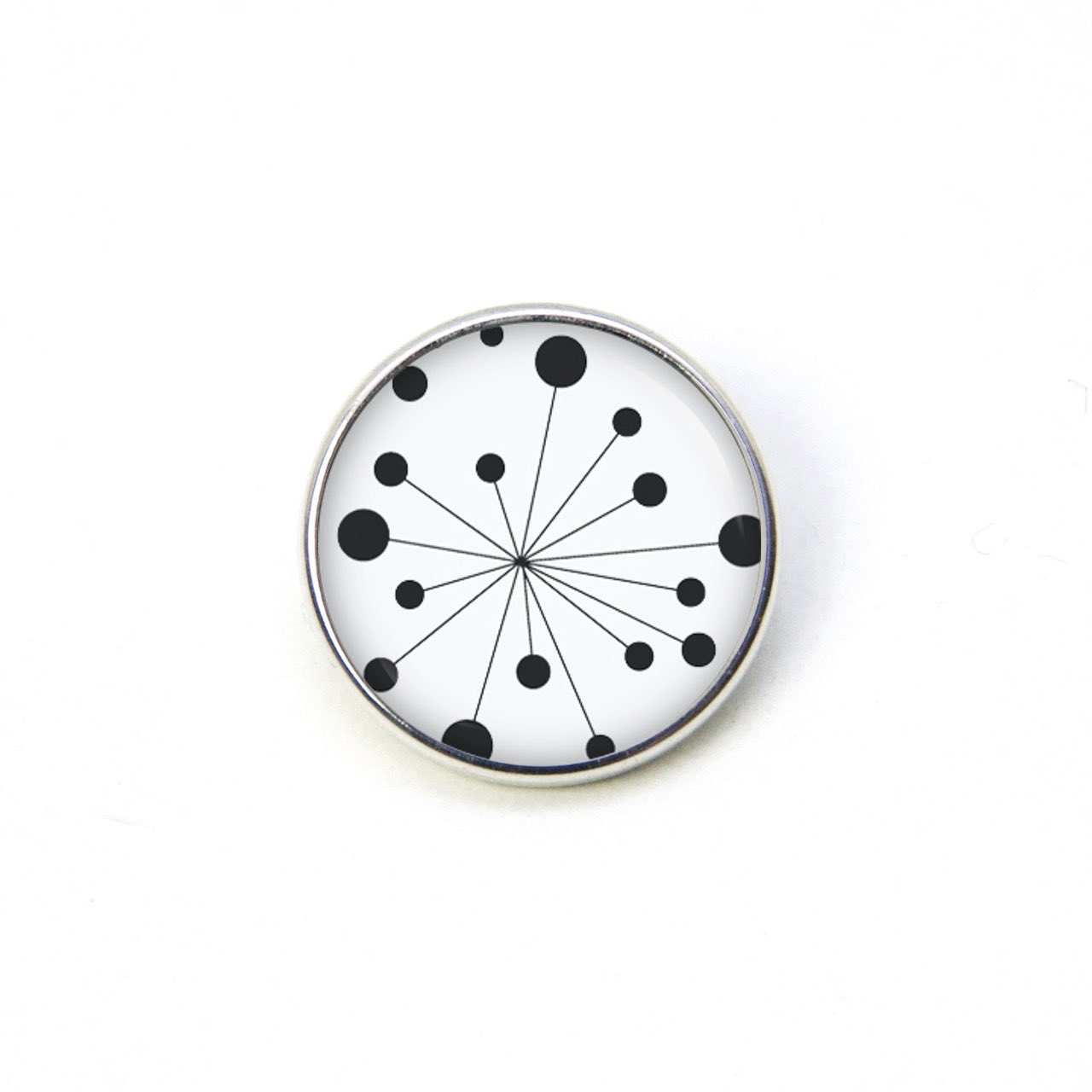 Ohrstecker, Ohrhänger, Clipse & Druckknopf – Motiv Retro Pusteblume Schwarz Weiß – Schmuck aus Edelstahl Ohrstecker, Ohrhänger, Clipse & Druckknopf - Motiv Retro Pusteblume Schwarz Weiß - Schmuck aus Edelstahl