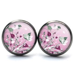 Druckknopf Ohrstecker Ohrhänger Clipse Blumenwiese Rosa Druckknopf Ohrstecker Ohrhänger Clipse Blumenwiese Rosa