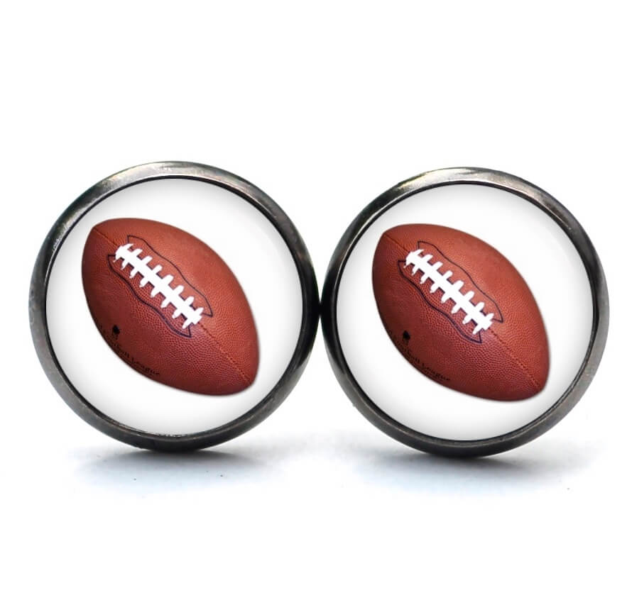 Druckknopf Ohrstecker Ohrhänger American Football Super Bowl NFL Druckknopf Ohrstecker Ohrhänger American Football Super Bowl NFL