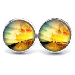 Ohrstecker, Ohrhänger, Clipse & Druckknopf - Motiv Goldener Herbst - Schmuck aus Edelstahl