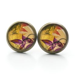Ohrstecker, Ohrhänger, Clipse & Druckknopf – Motiv Herbststimmung lila Blatt – Schmuck aus Edelstahl Ohrstecker, Ohrhänger, Clipse & Druckknopf - Motiv Herbststimmung lila Blatt - Schmuck aus Edelstahl