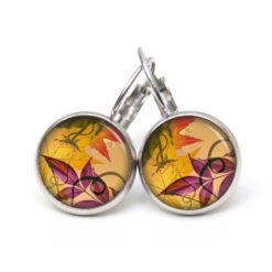 Ohrstecker, Ohrhänger, Clipse & Druckknopf – Motiv Herbststimmung lila Blatt – Schmuck aus Edelstahl Ohrstecker, Ohrhänger, Clipse & Druckknopf - Motiv Herbststimmung lila Blatt - Schmuck aus Edelstahl