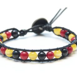Wickelarmband Leder Deutschland Fußball - WM - EM - Geschenkidee - Just Trisha