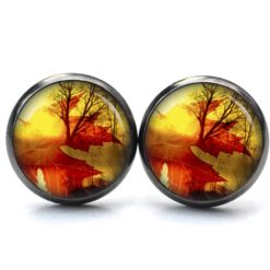 Ohrstecker, Ohrhänger, Clipse & Druckknopf – Motiv Ahornblätter im Herbstlicht – Schmuck aus Edelstahl Ohrstecker, Ohrhänger, Clipse & Druckknopf – Motiv Ahornblätter im Herbstlicht – Schmuck aus Edelstahl