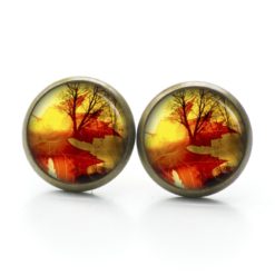 Ohrstecker, Ohrhänger, Clipse & Druckknopf – Motiv Ahornblätter im Herbstlicht – Schmuck aus Edelstahl Ohrstecker, Ohrhänger, Clipse & Druckknopf – Motiv Ahornblätter im Herbstlicht – Schmuck aus Edelstahl