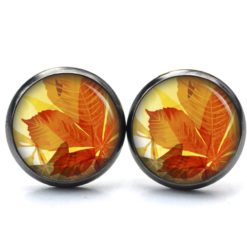 Ohrstecker, Ohrhänger, Clipse & Druckknopf – Motiv Herbstblätter – Schmuck aus Edelstahl Ohrstecker, Ohrhänger, Clipse & Druckknopf - Motiv Herbstblätter - Schmuck aus Edelstahl