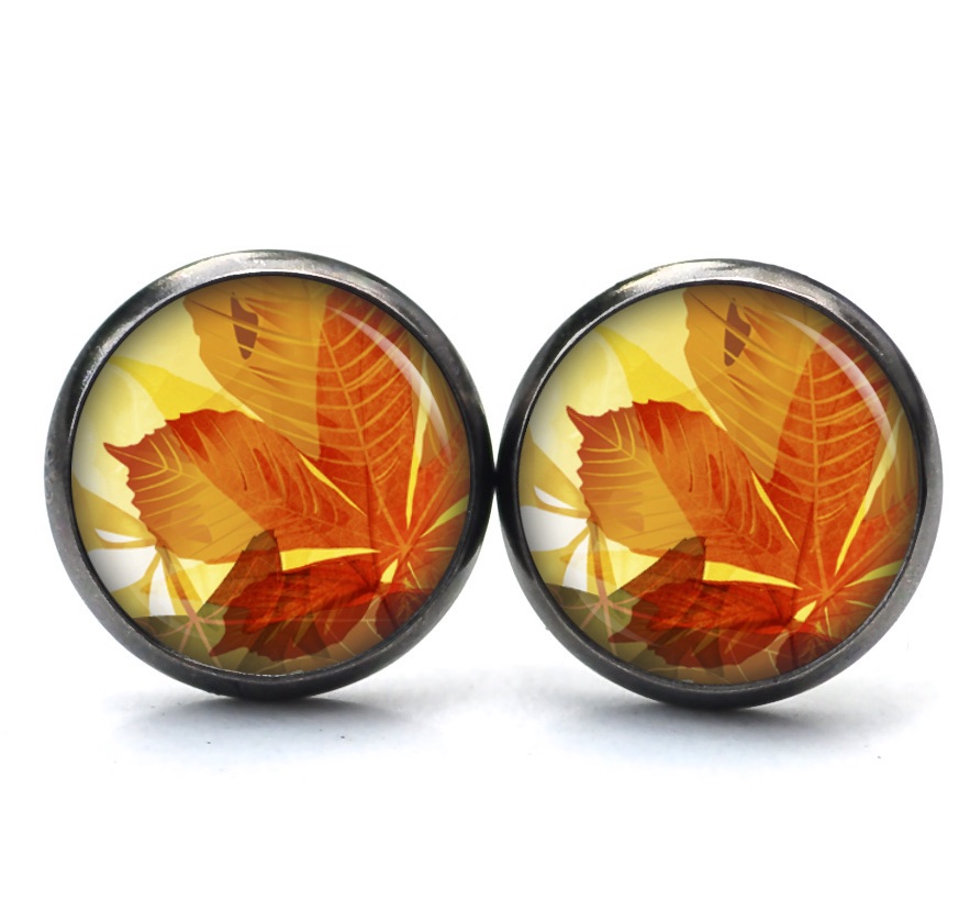 Ohrstecker, Ohrhänger, Clipse & Druckknopf – Motiv Herbstblätter – Schmuck aus Edelstahl Ohrstecker, Ohrhänger, Clipse & Druckknopf - Motiv Herbstblätter - Schmuck aus Edelstahl