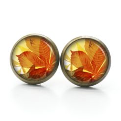 Ohrstecker, Ohrhänger, Clipse & Druckknopf – Motiv Herbstblätter – Schmuck aus Edelstahl Ohrstecker, Ohrhänger, Clipse & Druckknopf - Motiv Herbstblätter - Schmuck aus Edelstahl