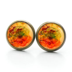 Ohrstecker, Ohrhänger, Clipse & Druckknopf – Motiv Aquarell Mohnblume – Schmuck aus Edelstahl Ohrstecker, Ohrhänger, Clipse & Druckknopf - Motiv Aquarell Mohnblume - Schmuck aus Edelstahl