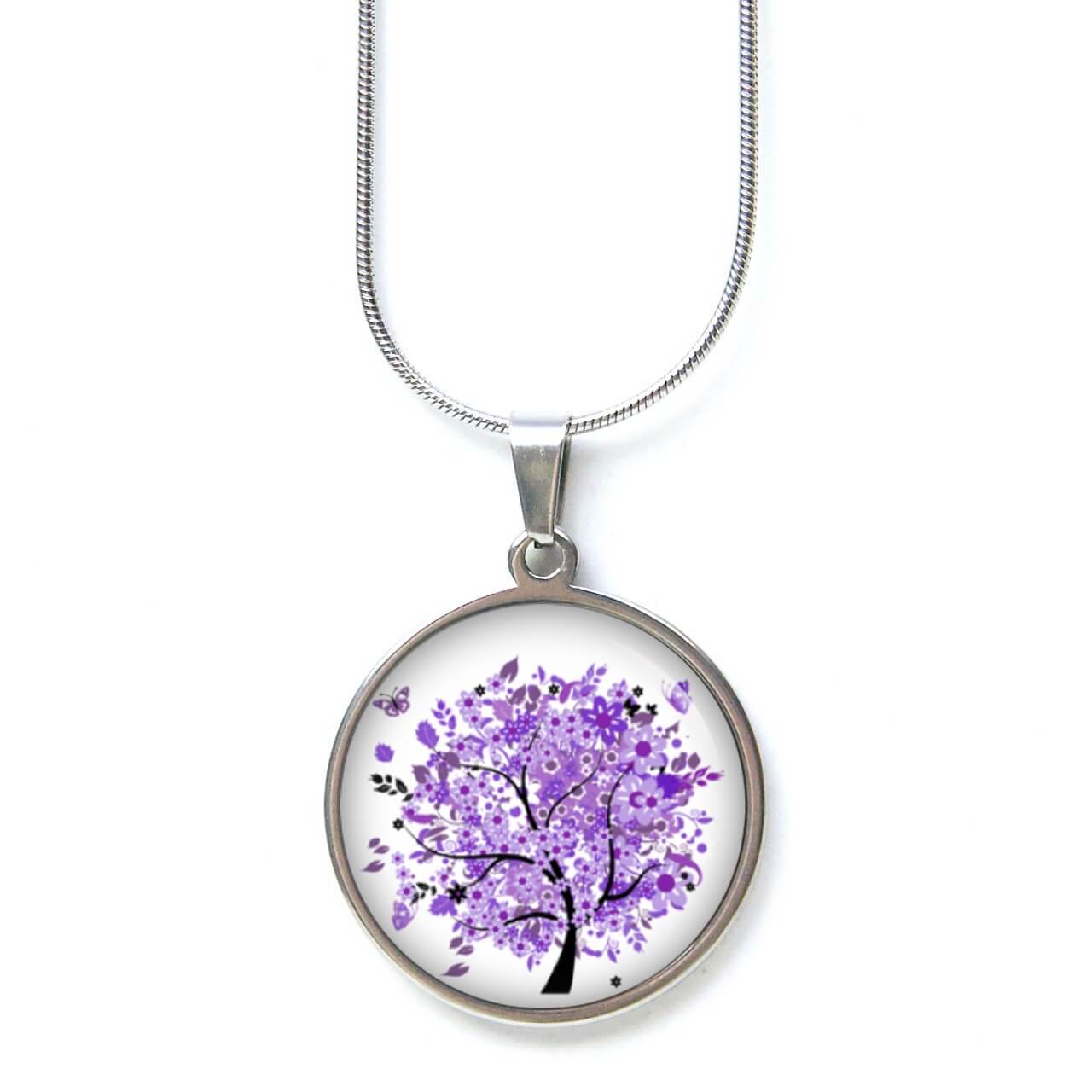 Ohrstecker, Ohrhänger, Clipse & Druckknopf – Motiv Lebensbaum Violett – Schmuck aus Edelstahl Ohrstecker, Ohrhänger, Clipse & Druckknopf - Motiv Lebensbaum Violett - Schmuck aus Edelstahl