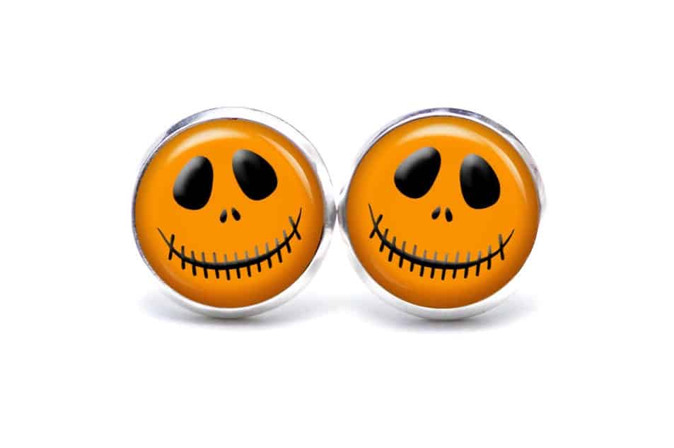 Druckknopf Ohrstecker Ohrhänger lustiges Halloween Gesicht Druckknopf Ohrstecker Ohrhänger lustiges Halloween Gesicht