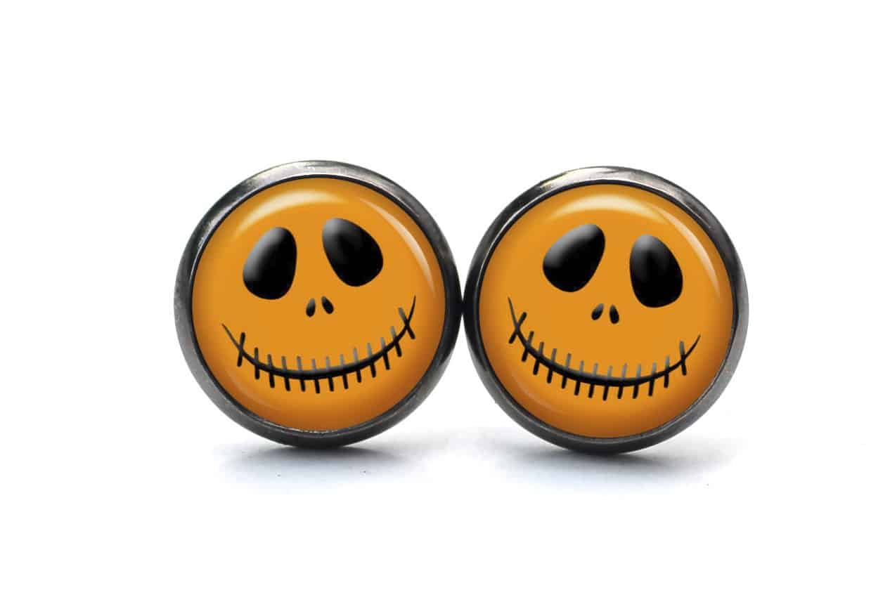 Druckknopf Ohrstecker Ohrhänger lustiges Halloween Gesicht Druckknopf Ohrstecker Ohrhänger lustiges Halloween Gesicht