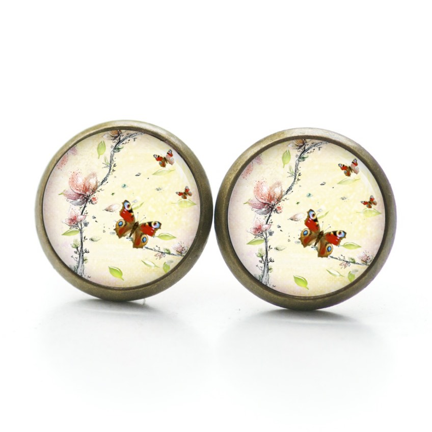 Ohrstecker, Ohrhänger, Clipse & Druckknopf – Motiv roter Schmetterling – Schmuck aus Edelstahl Ohrstecker, Ohrhänger, Clipse & Druckknopf – Motiv roter Schmetterling – Schmuck aus Edelstahl