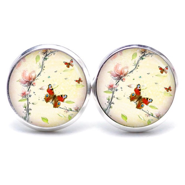 Ohrstecker, Ohrhänger, Clipse & Druckknopf – Motiv roter Schmetterling – Schmuck aus Edelstahl Ohrstecker, Ohrhänger, Clipse & Druckknopf – Motiv roter Schmetterling – Schmuck aus Edelstahl