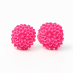 Blumen Ohrstecker Pink 10mm – Handmade Edelstahl | Zarte Blüten von Just Trisha | Kleine Auflage Geschenkidee