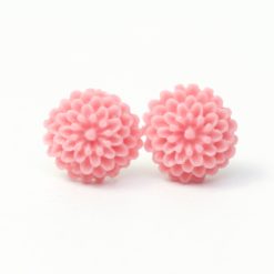 Blumen Ohrstecker Altrosa 10mm - Handmade Edelstahl | Zarte Blüten von Just Trisha | Kleine Auflage Geschenkidee