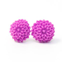 Blumen Ohrstecker Violett 10mm - Handmade Edelstahl | Zarte Blüten von Just Trisha | Kleine Auflage Geschenkidee