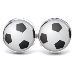 Ohrstecker, Ohrhänger, Clipse & Druckknopf - Motiv Fußball EM WM - Schmuck aus Edelstahl