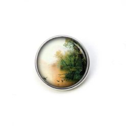 Ohrstecker, Ohrhänger, Clipse & Druckknopf – Motiv Vögel am Wasser beige grün – Schmuck aus Edelstahl Ohrstecker, Ohrhänger, Clipse & Druckknopf – Motiv Vögel am Wasser beige grün – Schmuck aus Edelstahl