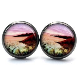 Ohrstecker, Ohrhänger, Clipse & Druckknopf – Motiv Sonnenaufgang am Meer – Schmuck aus Edelstahl Ohrstecker, Ohrhänger, Clipse & Druckknopf – Motiv Sonnenaufgang am Meer – Schmuck aus Edelstahl