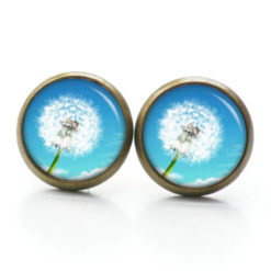 Ohrstecker, Ohrhänger, Clipse & Druckknopf – Motiv Pusteblume Löwenzahn Himmel – Schmuck aus Edelstahl Ohrstecker, Ohrhänger, Clipse & Druckknopf – Motiv Pusteblume Löwenzahn Himmel – Schmuck aus Edelstahl