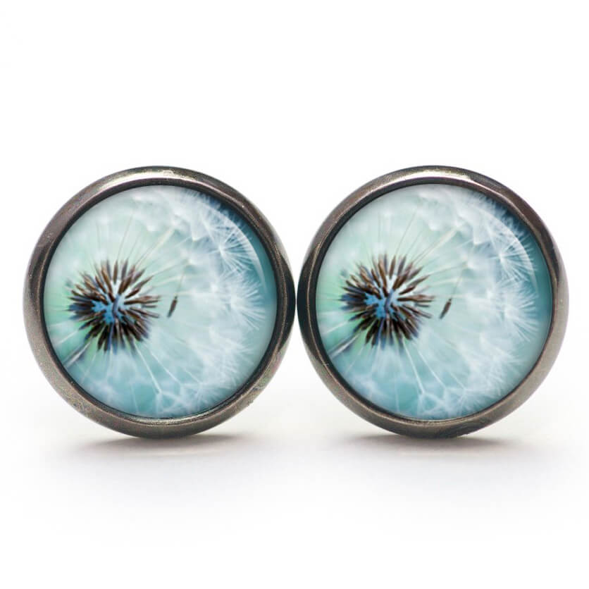 Ohrstecker, Ohrhänger, Clipse & Druckknopf – Motiv große Pusteblume Löwenzahn – Schmuck aus Edelstahl Ohrstecker, Ohrhänger, Clipse & Druckknopf – Motiv große Pusteblume Löwenzahn – Schmuck aus Edelstahl