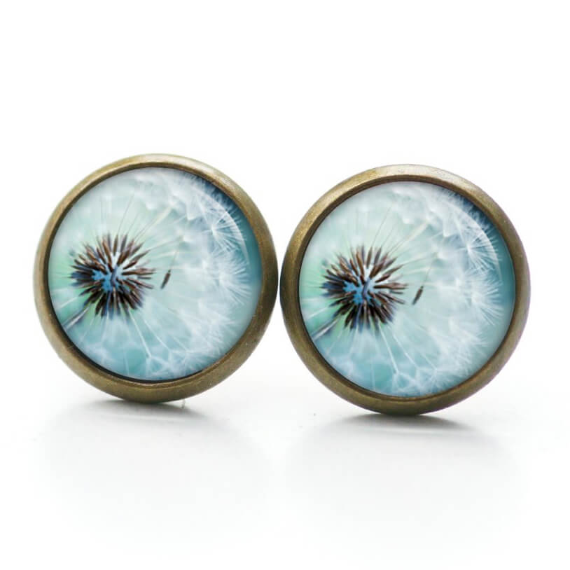 Ohrstecker, Ohrhänger, Clipse & Druckknopf – Motiv große Pusteblume Löwenzahn – Schmuck aus Edelstahl Ohrstecker, Ohrhänger, Clipse & Druckknopf – Motiv große Pusteblume Löwenzahn – Schmuck aus Edelstahl