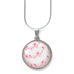 Ohrstecker, Ohrhänger, Clipse & Druckknopf – Motiv Kirschblüten Kette – Schmuck aus Edelstahl Ohrstecker, Ohrhänger, Clipse & Druckknopf – Motiv Kirschblüten Kette – Schmuck aus Edelstahl