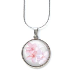 Ohrstecker, Ohrhänger, Clipse & Druckknopf – Motiv zarte Frangipani Blüten – Schmuck aus Edelstahl Ohrstecker, Ohrhänger, Clipse & Druckknopf – Motiv zarte Frangipani Blüten – Schmuck aus Edelstahl