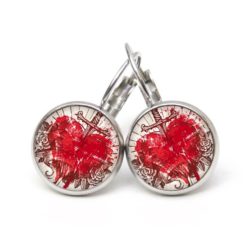 Ohrstecker, Ohrhänger, Clipse & Druckknopf – Motiv Herz mit Schwert – Schmuck aus Edelstahl Ohrstecker, Ohrhänger, Clipse & Druckknopf – Motiv Herz mit Schwert – Schmuck aus Edelstahl