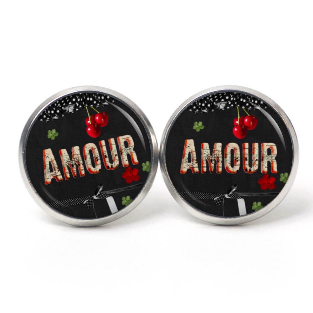 Ohrstecker, Ohrhänger, Clipse & Druckknopf – Motiv Rockabilly Amour Kirschen – Schmuck aus Edelstahl Ohrstecker, Ohrhänger, Clipse & Druckknopf - Motiv Rockabilly Amour Kirschen - Schmuck aus Edelstahl