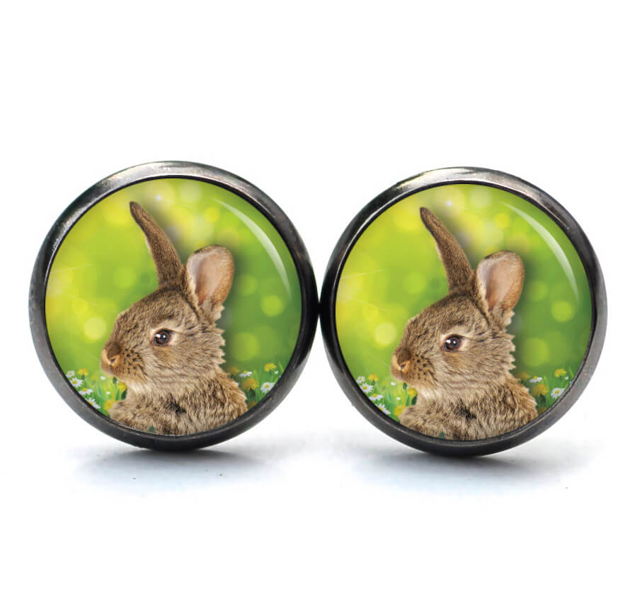 Ohrstecker, Ohrhänger, Clipse & Druckknopf – Motiv Osterhase Ostern brauner Hase – Schmuck aus Edelstahl Ohrstecker, Ohrhänger, Clipse & Druckknopf – Motiv Osterhase Ostern brauner Hase – Schmuck aus Edelstahl